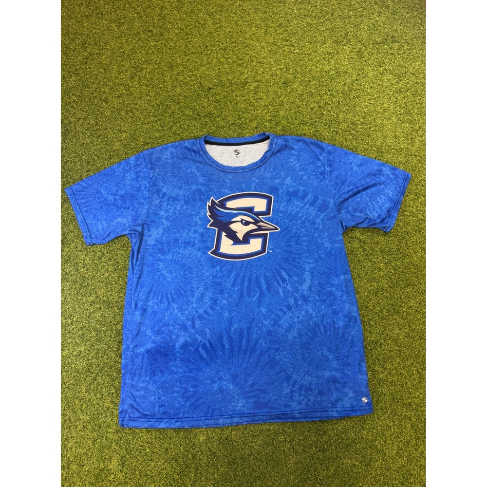 Creighton Bluejays Mens XL Blue Tie Dye Performance‎ T-Shirt NCAA Athletic